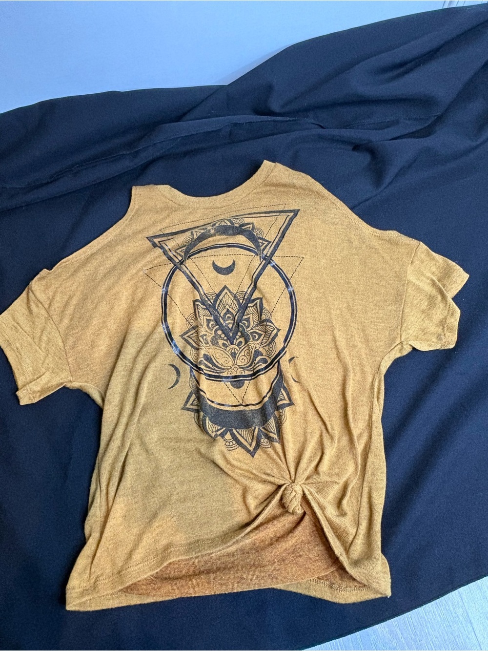 Buckle Mustard Geometric Moon Graphic Tee - Women